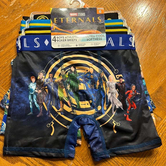 Marvel Studios Eternals - 4 Pack Boys Athletic Boxer Briefs-ultra cool s… - Picture 2 of 7
